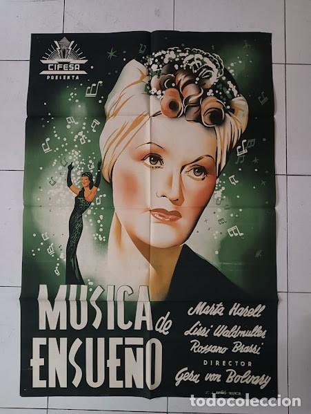 Cinema: SMP 1011 MUSICA DE ENSUE&Ntilde;O MARTE HARELL CIFESA POSTER ORIGINAL 70X100 ESTRENO LITOGRAFIA