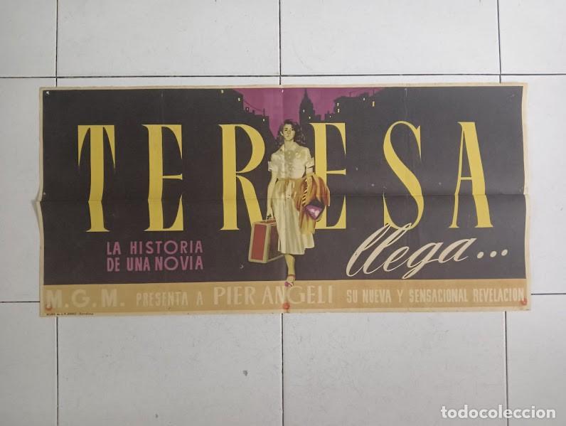 Cinema: SMP 1023 TERESA PIER ANGELI POSTER ORIGINAL 32X69 ESTRENO LITOGRAFIA