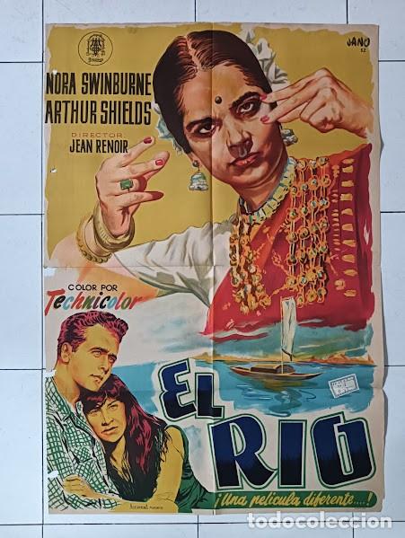 Cinema: SMP 1024 EL RIO JEAN RENOIR JANO POSTER ORIGINAL 70X100 ESTRENO LITOGRAFIA