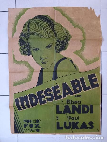 Cinema: SMP 1207 INDESEABLE ELISSA LANDI POSTER ORIGINAL 70X100 ESTRENO LITOGRAFIA