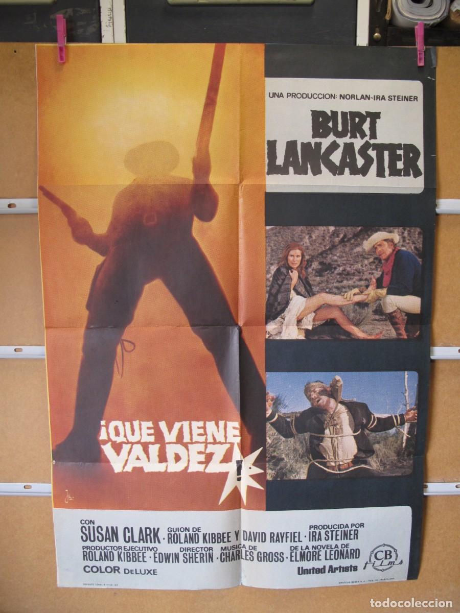 Cinema: SU981 QUE VIENE VALDEZ POSTER ORIGINAL