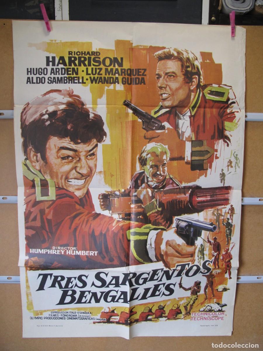 Cinema: SU993 TRES SARGENTOS BENGALIES POSTER ORIGINAL