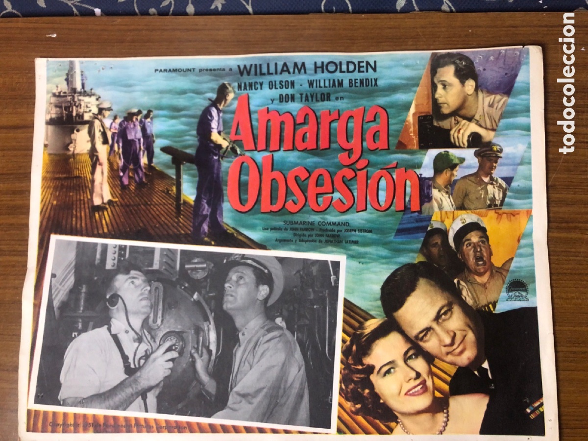 Cine: AMARGA OBSESI&Oacute;N,WILLIAM HOLDEN,(PARAMOUNT) - Foto 1