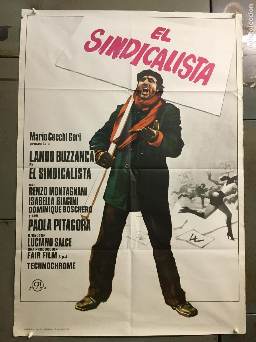 Cine: AER41 EL SINDICALISTA LANDO BUZZANCA POSTER ORIGINAL 70X100 ESTRENO h3