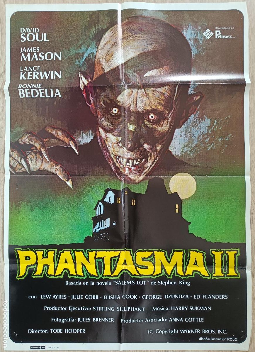 Cin&eacute;ma: CARTEL CINE PHANTASMA II DAVID SOUL JAMES MASON 1981 C2206