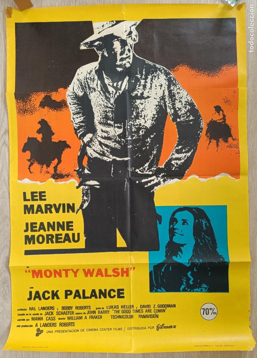 Cinema: CARTEL CINE MONTY WALSH LEE MARVIN JEANNE MOREAU 1970 C2790