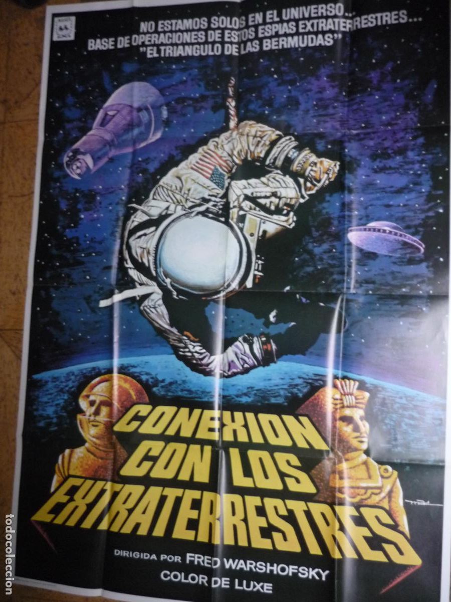 Cine: conexion con los extraterrestres - poster cartel original estreno - The Outer Space Connection - mac