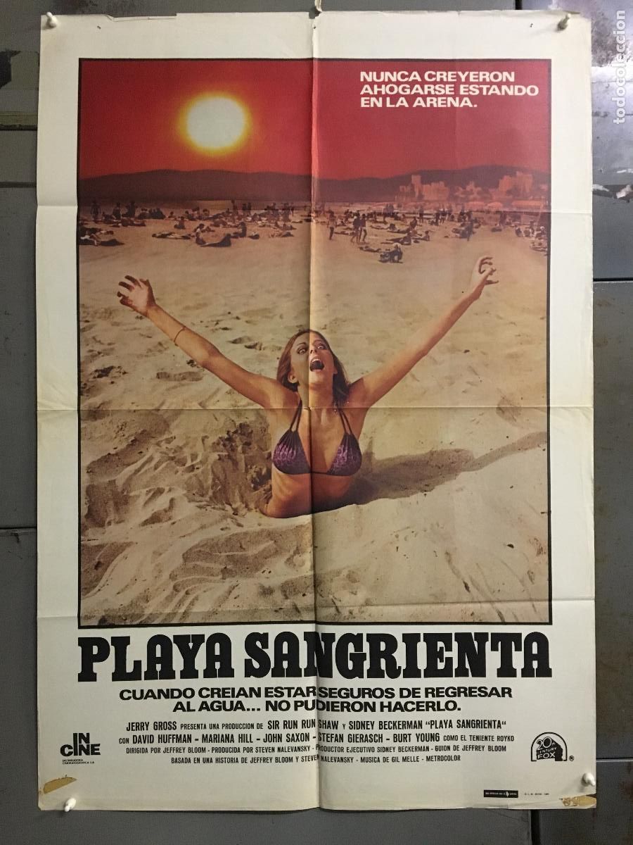 Cinema: AER86 PLAYA SANGRIENTA MARIANNA HILL JEFFREY BLOOM TERROR POSTER ORIGINAL 70X100 ESTRENO
