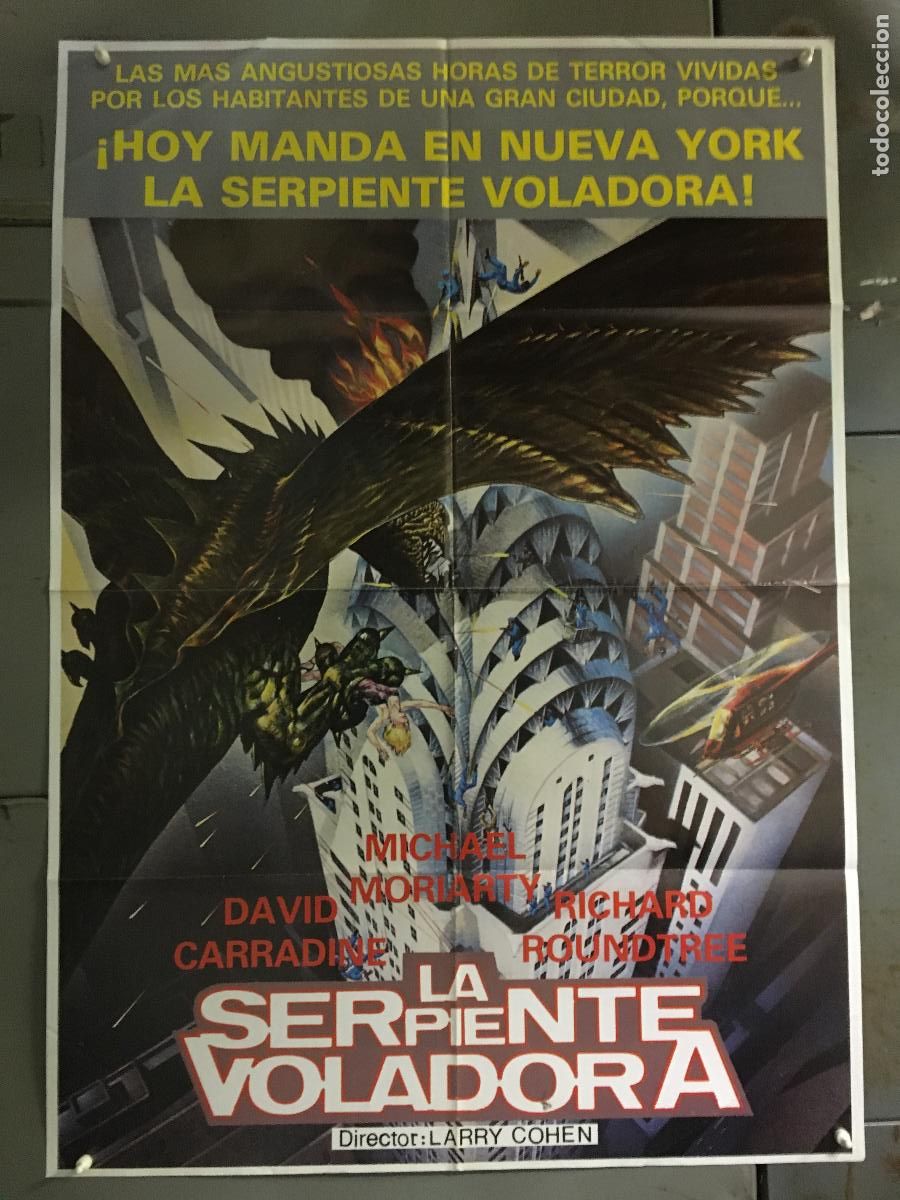 Cinema: AES10 LA SERPIENTE VOLADORA LARRY COHEN DAVID CARRADINE POSTER ORIGINAL 70X100 ESTRENO
