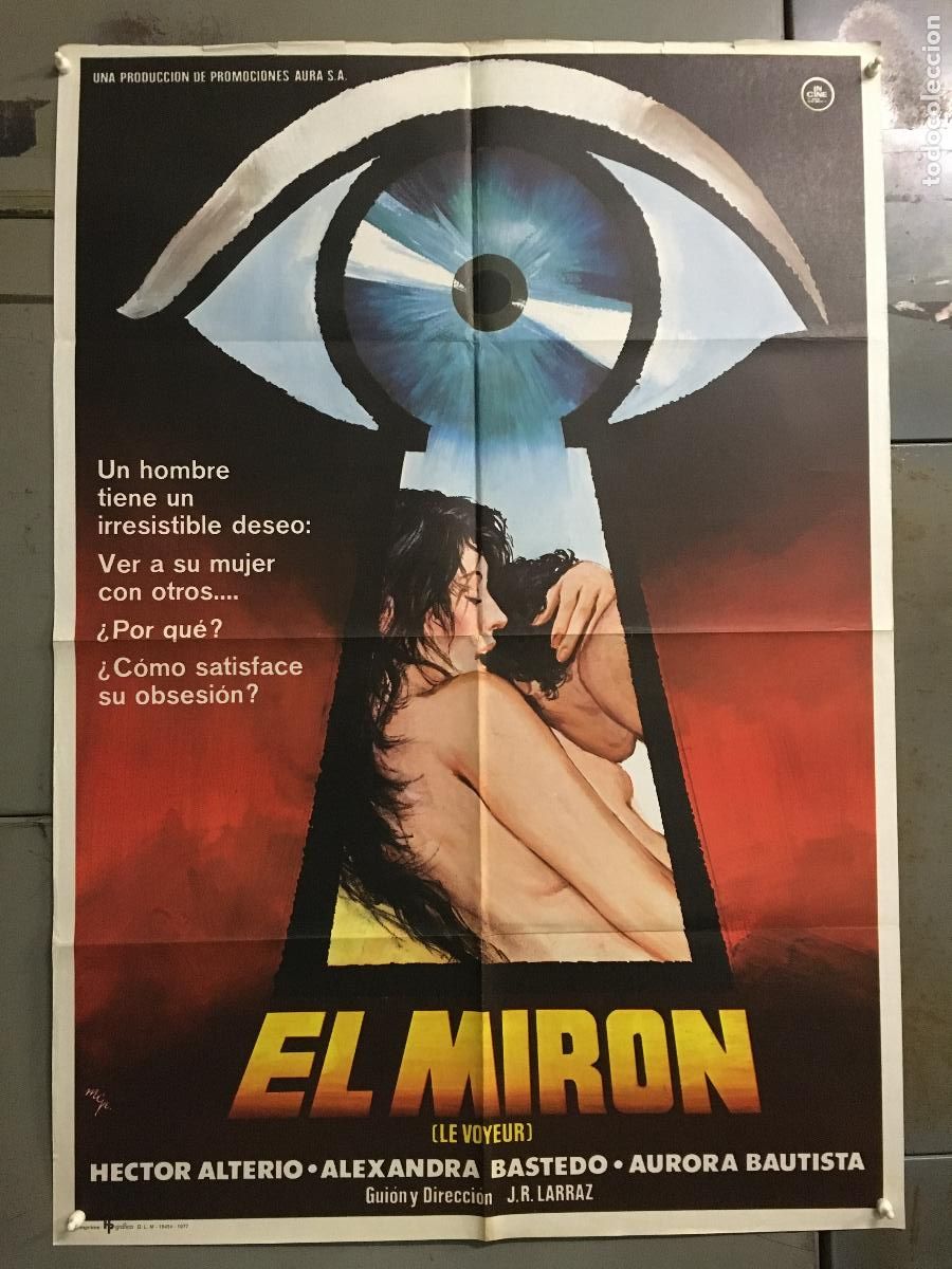 Kino: AES13 EL MIRON JOSE LARRAZ POSTER ORIGINAL 70X100 ESTRENO