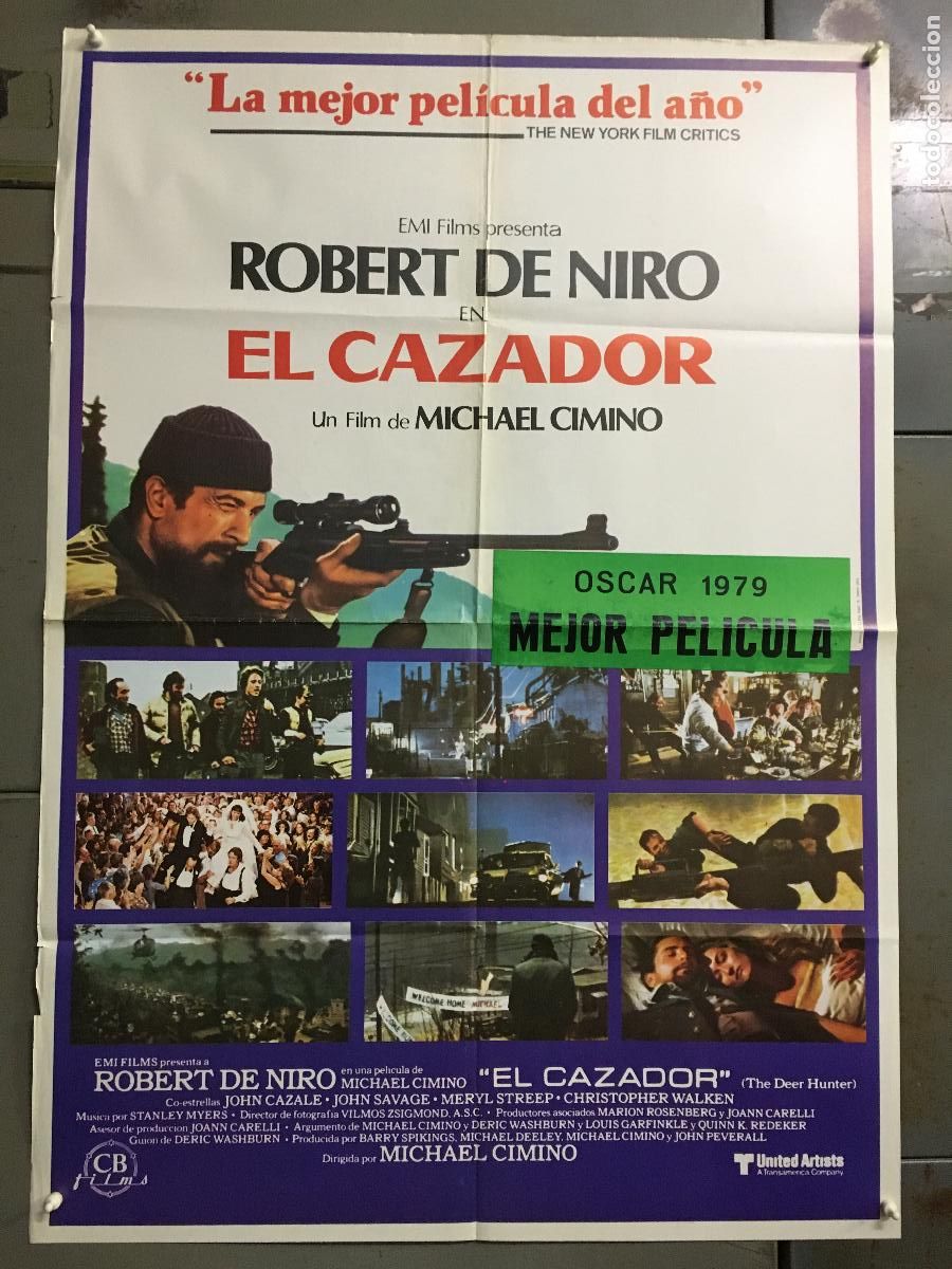Cinema: AES23 EL CAZADOR ROBERT DE NIRO MICHAEL CIMINO POSTER ORIGINAL 70X100 ESTRENO