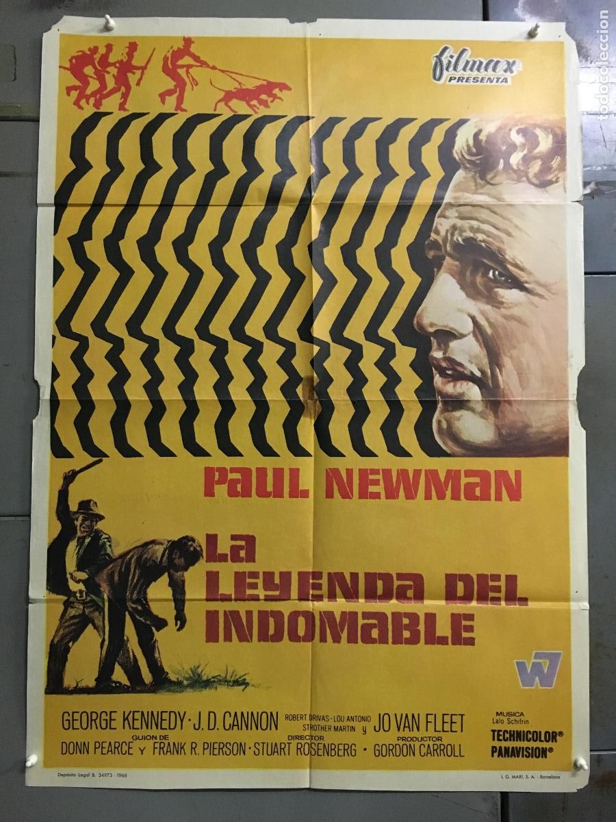 Cine: AES25 LA LEYENDA DEL INDOMABLE PAUL NEWMAN POSTER ORIGINAL 70X100 ESTRENO
