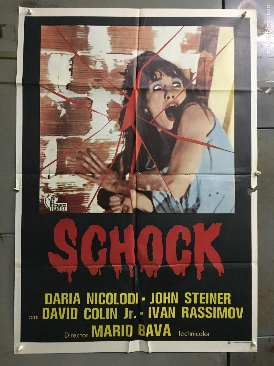 Cinema: AES50 SCHOCK MARIO BAVA DARIA NICOLODI TERROR POSTER ORIGINAL 70X100 ESTRENO