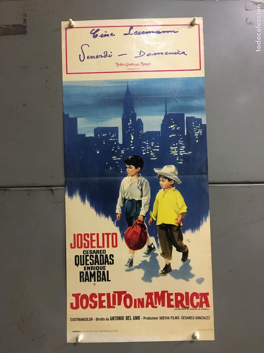 Kino: ICJ 001 AVENTURAS DE JOSELITO EN AMERICA JOSELITO POSTER ORIGINAL ITALIANO 33X70