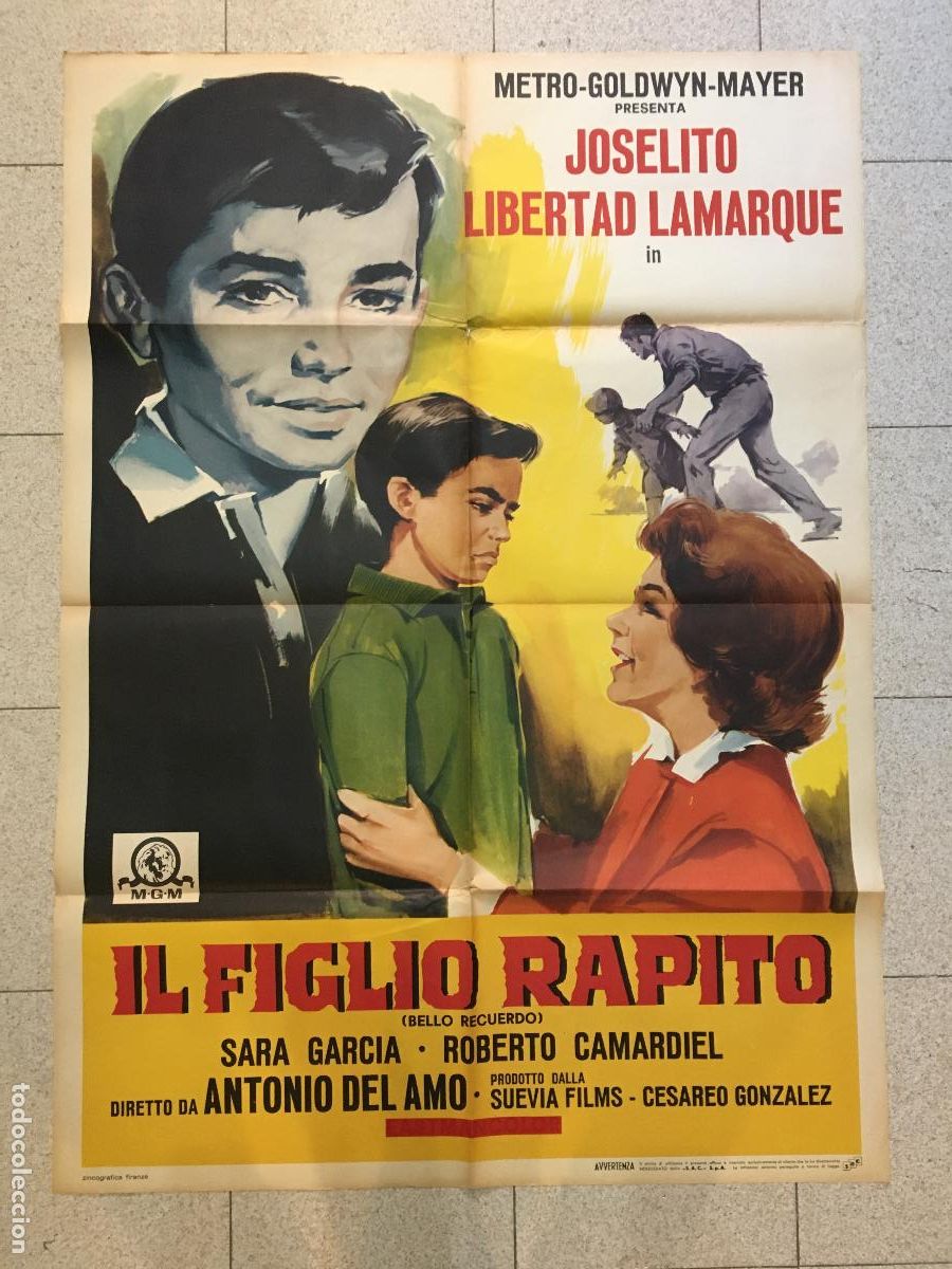 Kino: ICJ 002 BELLO RECUERDO JOSELITO LIBERTAD LAMARQUE POSTER ORIGINAL ITALIANO 100X140