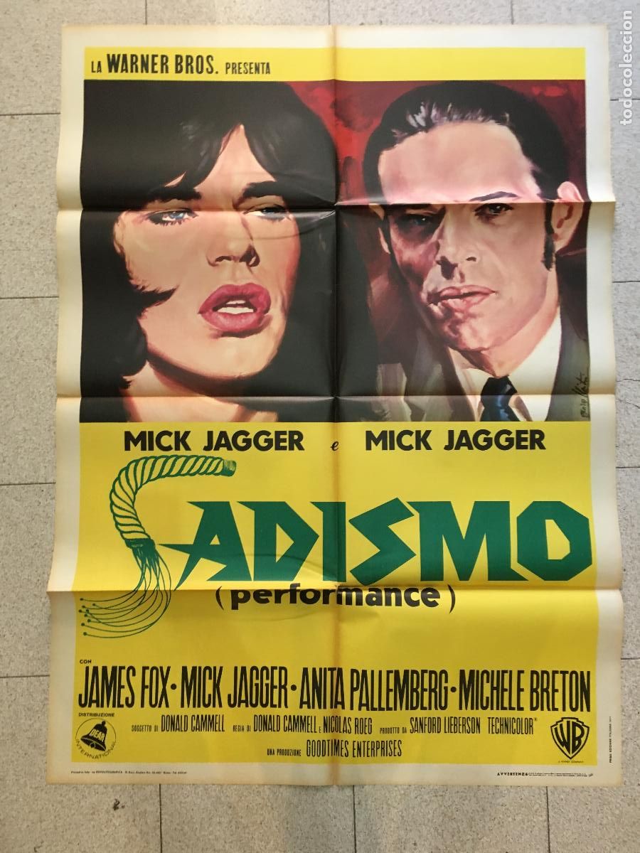 Cine: ICJ 011 PERFORMANCE MICK JAGGER POSTER ORIGINAL ITALIANO 100X140