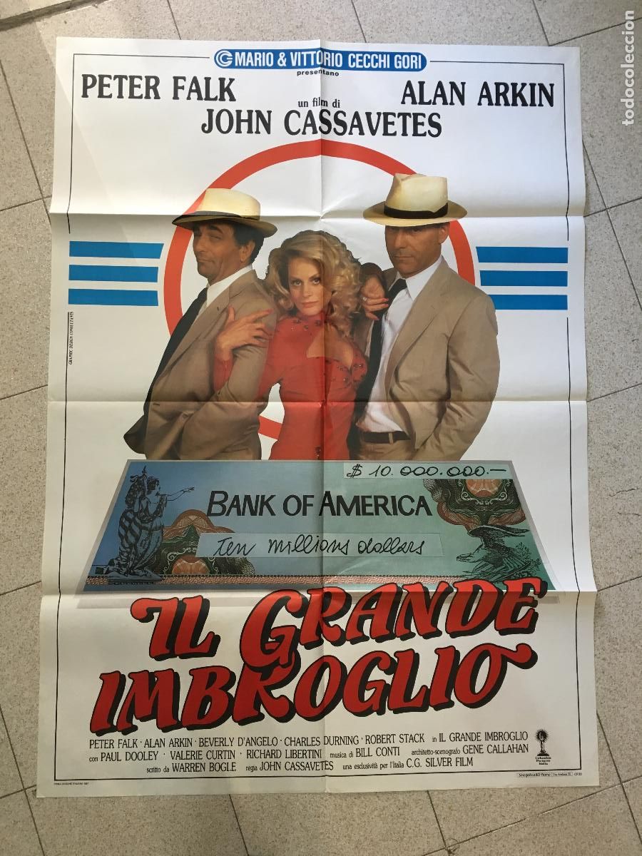 Cine: ICJ 014 BIG TROUBLE JOHN CASSAVETES PETER FALK POSTER ORIGINAL 100X140 ITALIANO