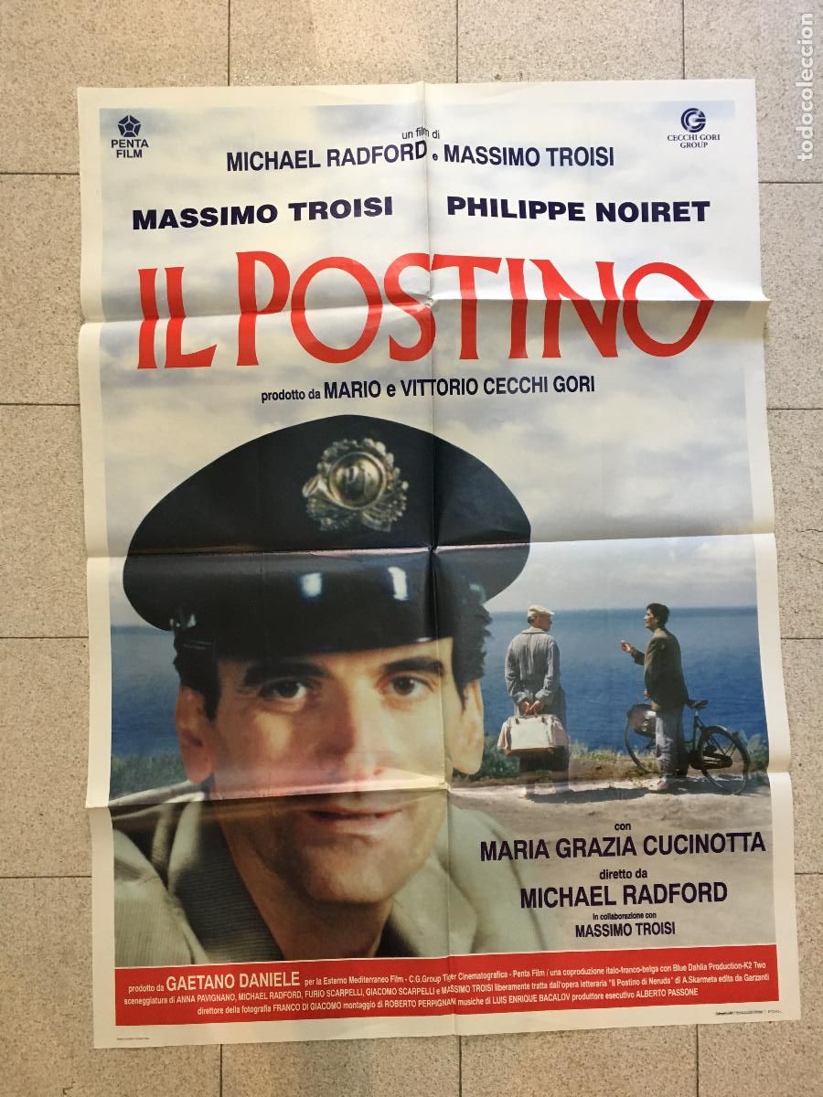 Kino: ICJ 017 EL CARTERO Y PABLO NERUDA il postino POSTER ORIGINAL 100X140 ITALIANO