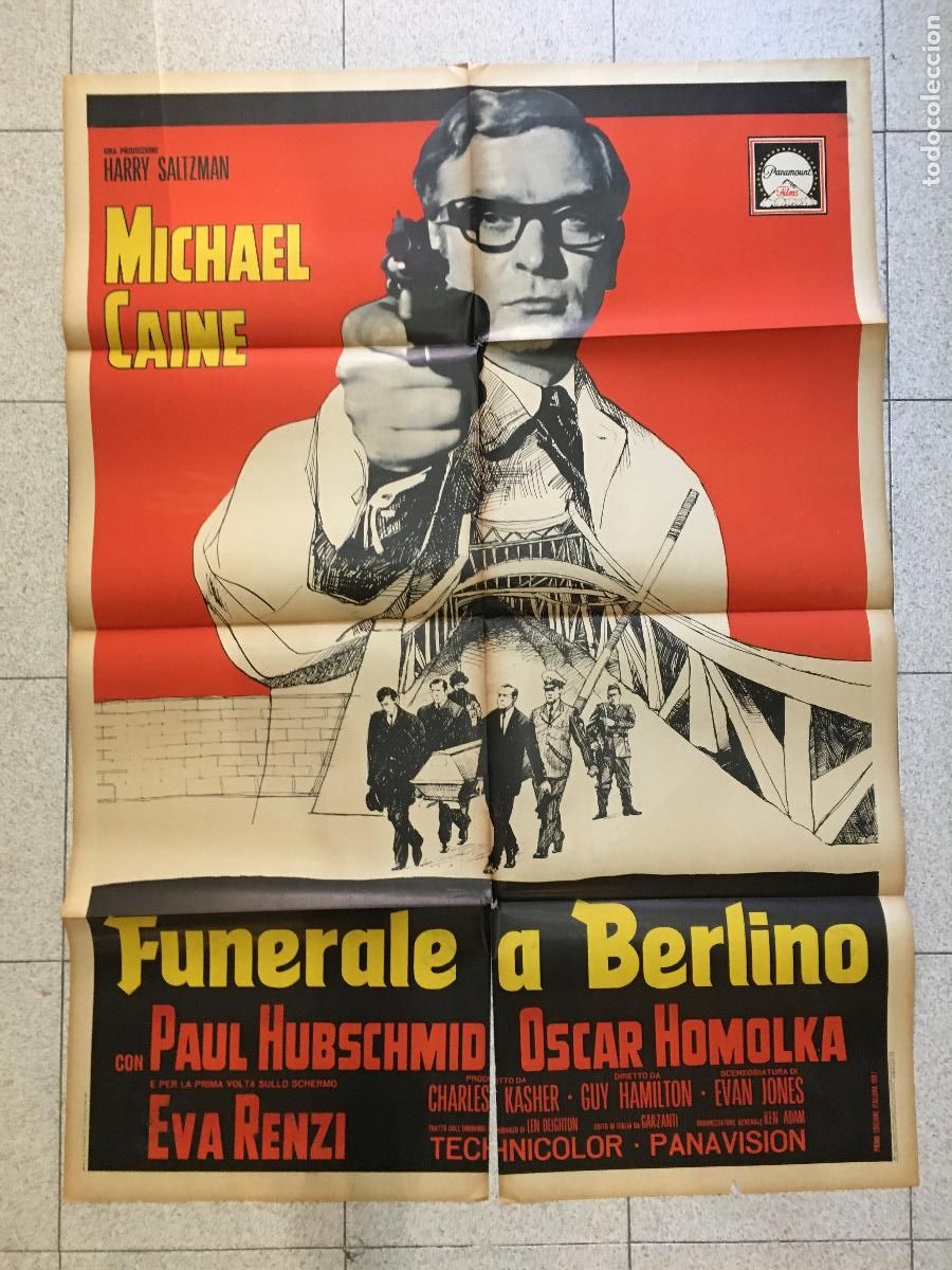 Kino: ICJ 024 FUNERAL EN BERLIN HARRY PALMER MICHAEL CAINE POSTER ORIGINAL ITALIANO 100X140