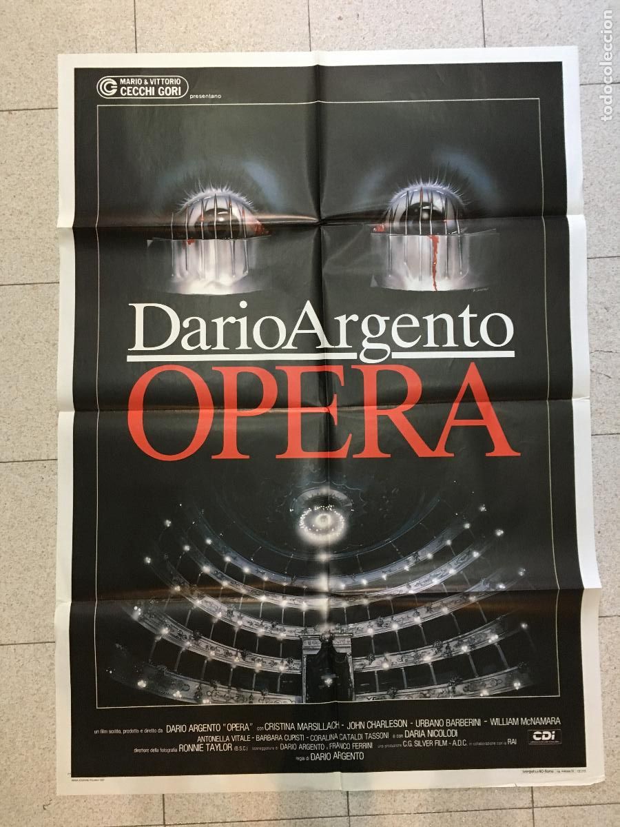 Cine: ICJ 048 OPERA DARIO ARGENTO TERROR POSTER ORIGINAL ITALIANO 100X140