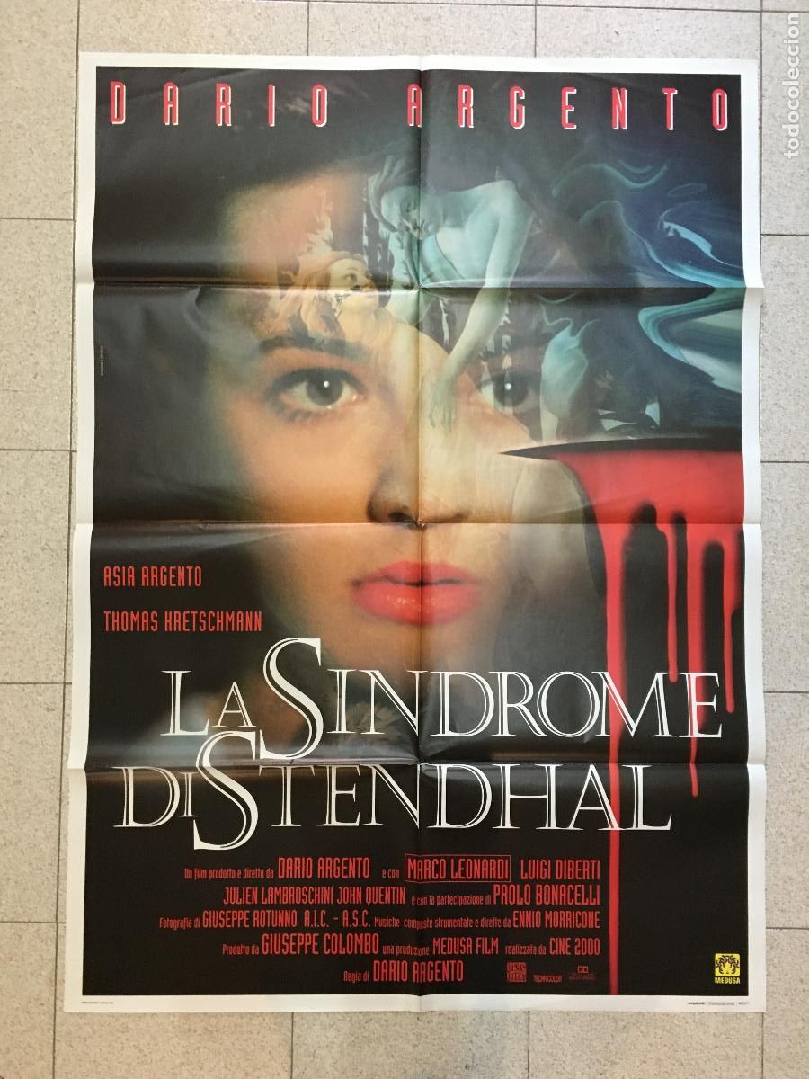 Cine: ICJ 061 EL SINDROME DE STENDHAL DARIO ARGENTO POSTER ORIGINAL 100X140 ITALIANO