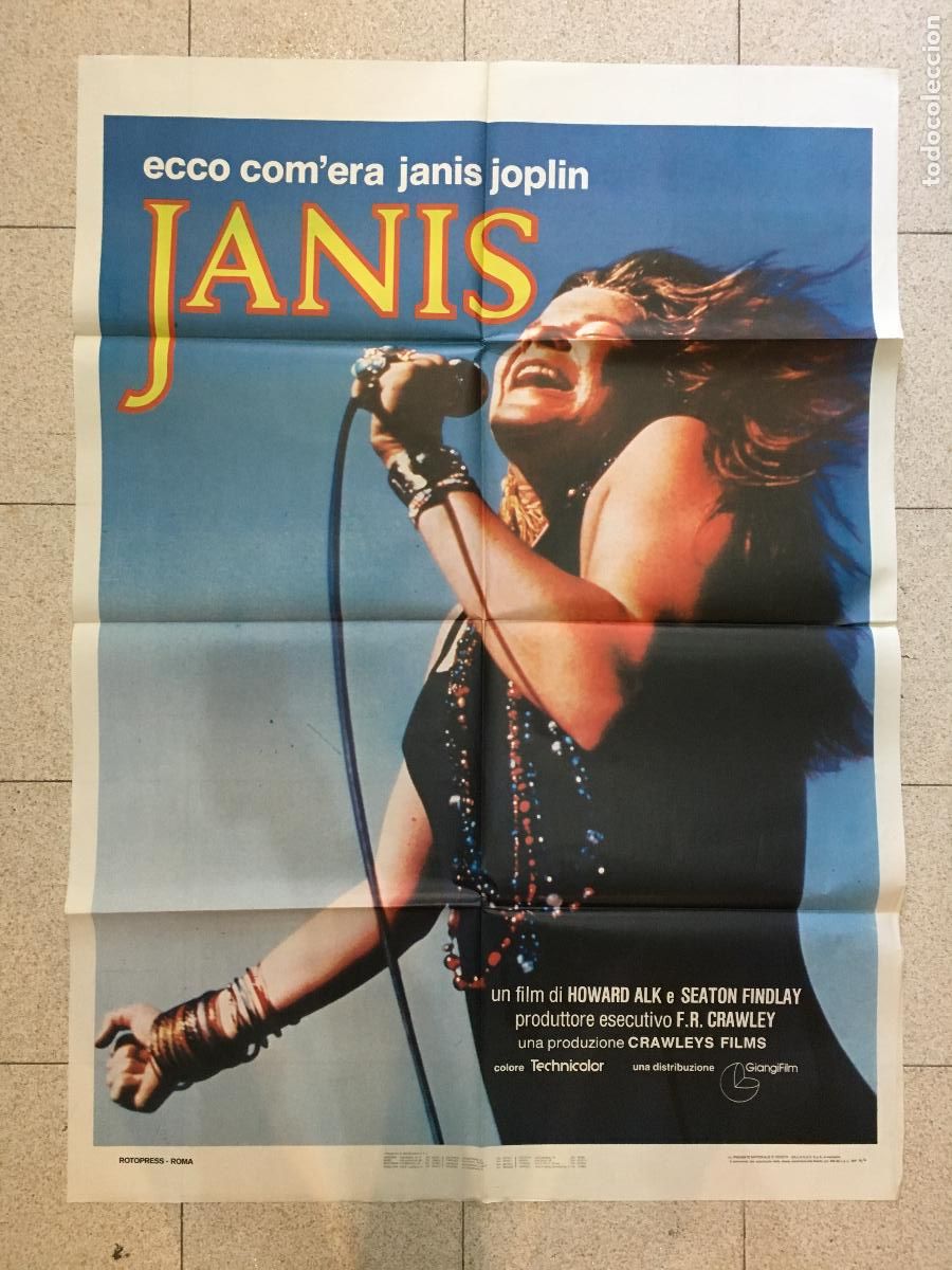 Kino: ICJ 065 JANIS JANIS JOPLIN POSTER ORIGINAL ITALIANO 100X140