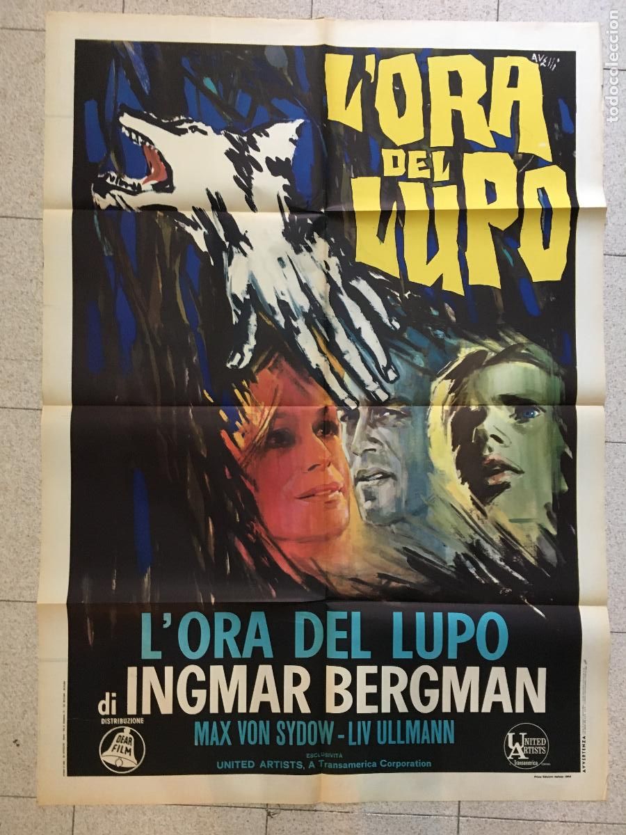 Cine: ICJ 072 LA HORA DEL LOBO INGMAR BERGMAN POSTER ORIGINAL ITALIANO 100X140