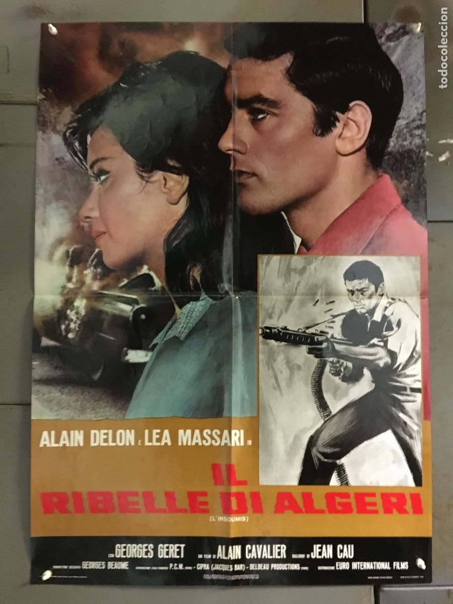 Cine: ICJ 091 LA MUERTE NO DESERTA ALAIN DELON LEA MASSARI LEGION POSTER ORIGINAL ITALIANO 68X94