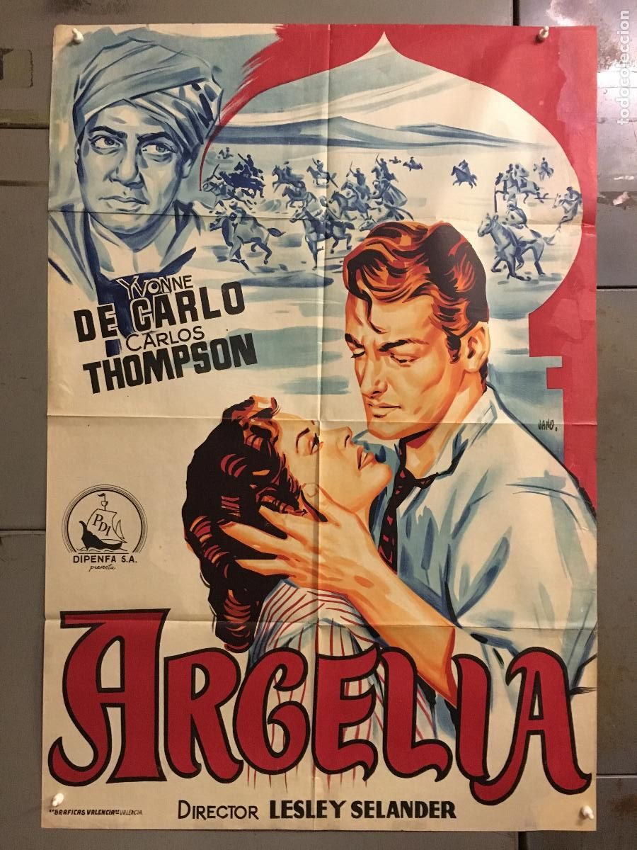 Cin&eacute;ma: AES60 ARGELIA YVONNE DE CARLO LEGION EXTRANJERA JANO POSTER ORIGINAL ESTRENO 70X100 LITOGRAFIA