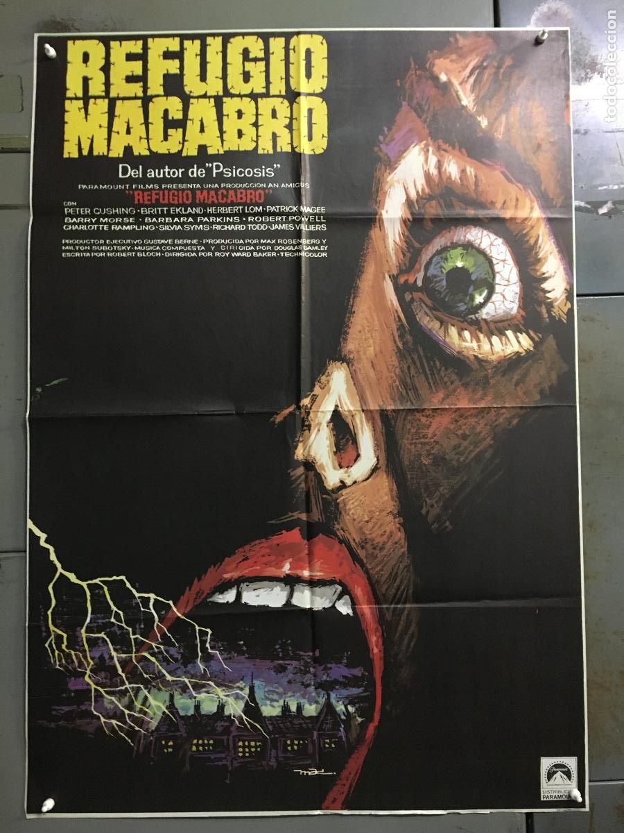 Cine: AES74 REFUGIO MACABRO PETER CUSHING AMICUS MAC POSTER ORIGINAL 70X100 ESTRENO