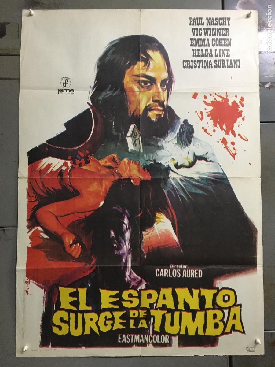 Cine: AES80 EL ESPANTO SURGE DE LA TUMBA PAUL NASCHY POSTER ORIGINAL 70X100 ESTRENO
