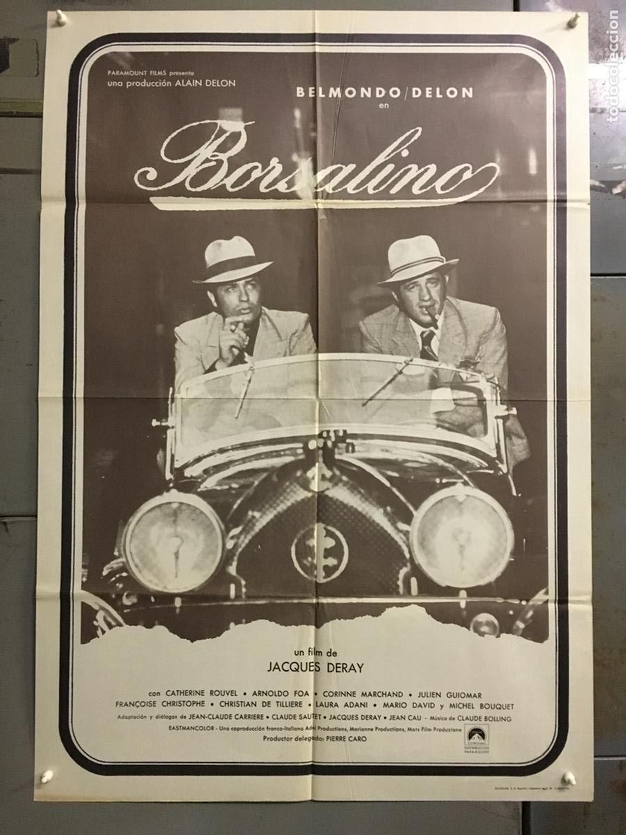 Cine: AES85 BORSALINO ALAIN DELON JEAN-PAUL BELMONDO Lorraine Dietrich B3 6S POSTER ORIG 70X100 ESTRENO
