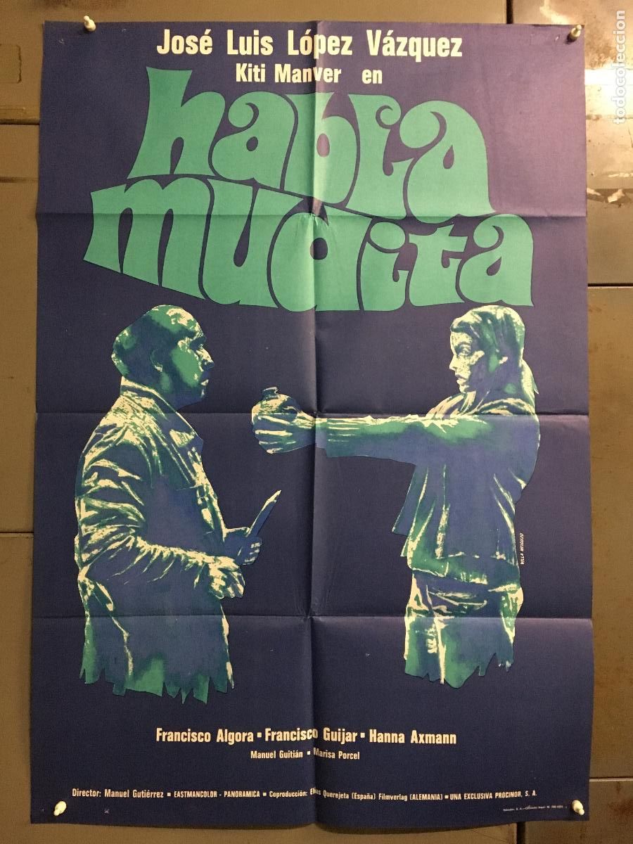 Kino: AES96 HABLA MUDITA GUTIERREZ ARAGON LOPEZ VAZQUEZ POSTER ORIGINAL 70X100 ESTRENO