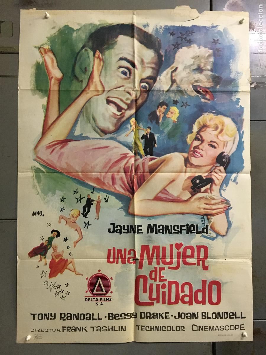 Cin&eacute;ma: AET00 UNA MUJER DE CUIDADO JAYNE MANSFIELD JANO POSTER ORIGINAL 70X100 ESTRENO