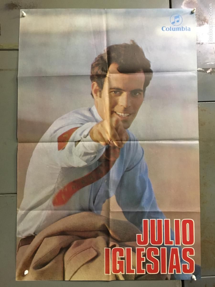 Cin&eacute;ma: AET08 JULIO IGLESIAS cantante POSTER ORIGINAL 70X100 DISCOS COLUMBIA