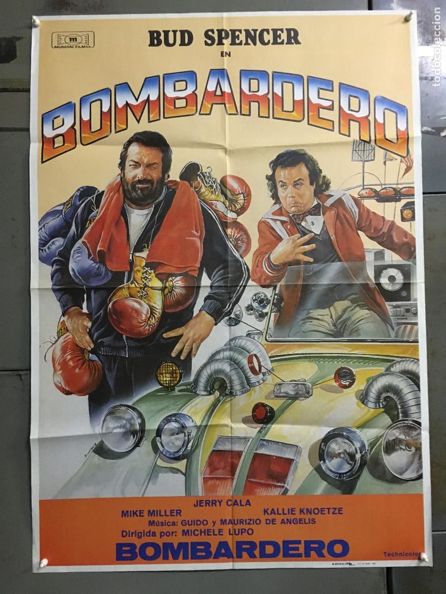 Cine: AET17 BOMBARDERO BUD SPENCER CASARO POSTER ORIGINAL 70X100 ESTRENO