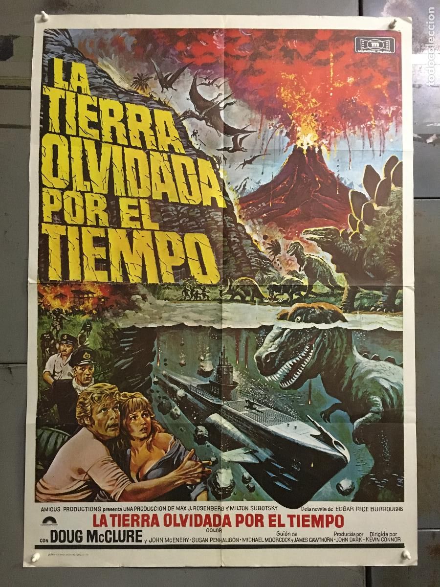 Cine: AET19 LA TIERRA OLVIDADA POR EL TIEMPO DOUG MCCLURE AMICUS POSTER ORIGINAL 70X100 ESTRENO