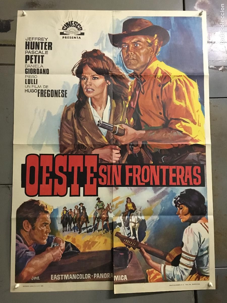 Cin&eacute;ma: AET29 OESTE SIN FRONTERAS JEFFREY HUNTER PASCALE PETIT SPAGHETTI POSTER ORIGINAL 70X100 ESTRENO