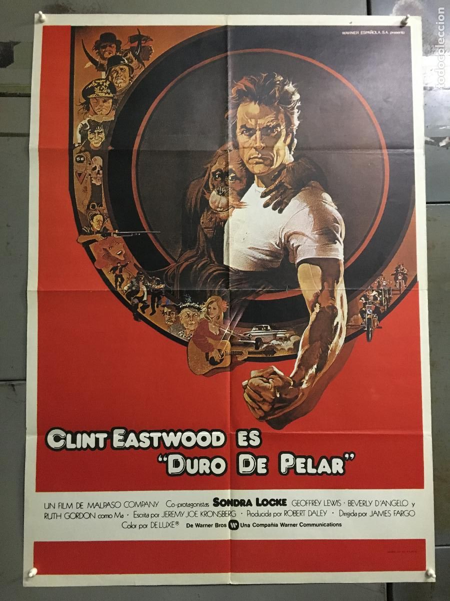 Cine: AET32 DURO DE PELAR CLINT EASTWOOD BOB PEAK POSTER ORIGINAL 70X100 ESTRENO