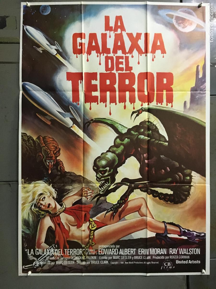 Cinema: AET35 LA GALAXIA DEL TERROR EDWARD ALBERT SCI-FI HORROR POSTER ORIGINAL 70X100 ESTRENO