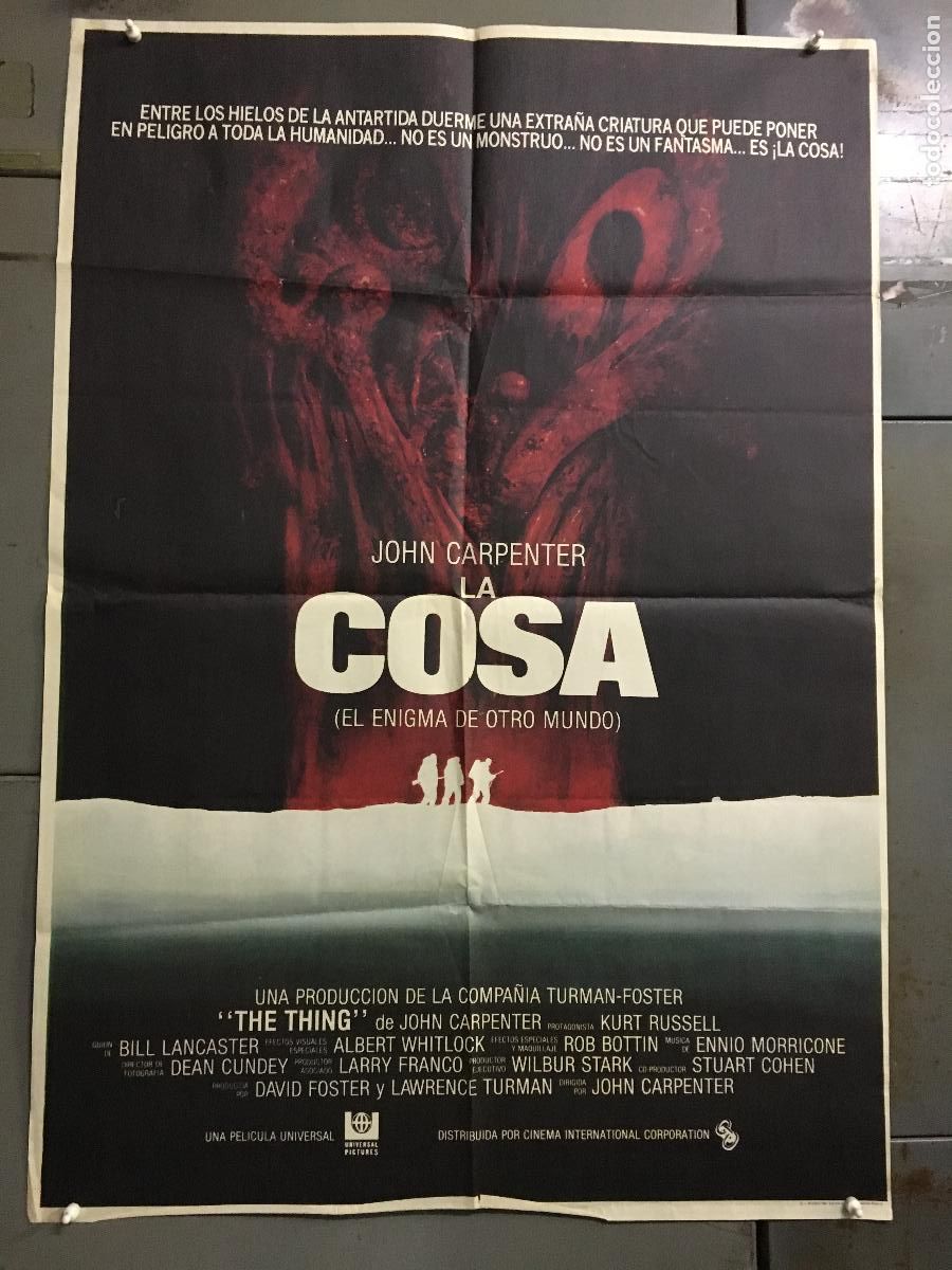 Cine: AET39 LA COSA JOHN CARPENTER KURT RUSSELL POSTER ORIGINAL 70X100 ESTRENO