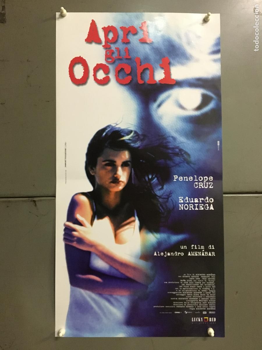 Kino: AET41 ABRE LOS OJOS ALEJANDRO AMENABAR SEXY PENELOPE CRUZ POSTER ORIGINAL ITALIANO 33X70