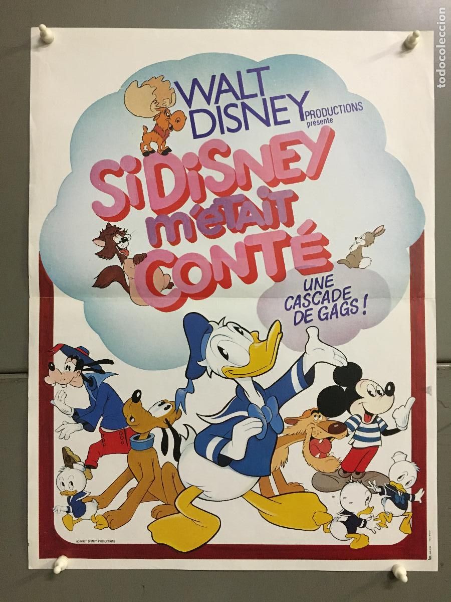 Cin&eacute;ma: AET47 SI DISNEY NOS CONTARA WALT DISNEY POSTER ORIGINAL BELGA 39x52