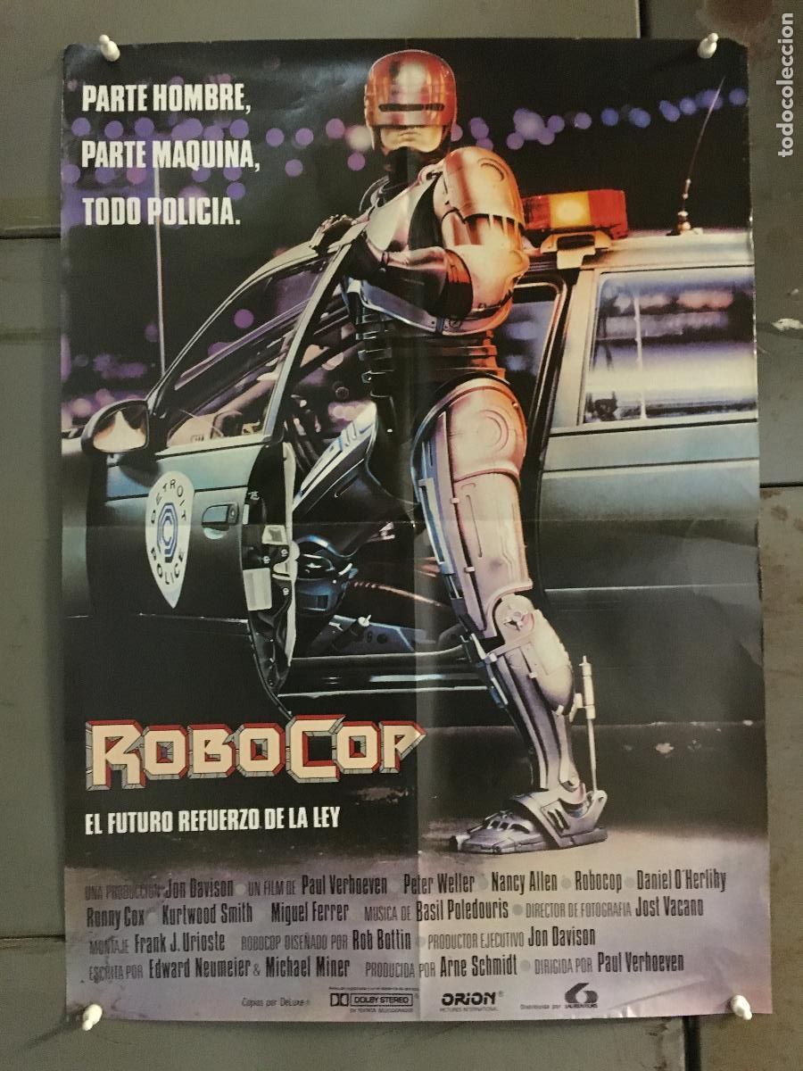 Cinema: AET78 ROBOCOP PAUL VERHOEVEN PETER WELLER CIENCIA FICCION POSTER ORIGINAL 50X70 ESTRENO