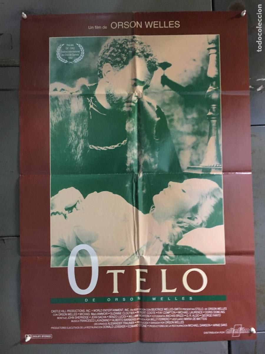 Cinema: AET81 OTELO ORSON WELLES POSTER ORIGINAL ESPA&Ntilde;OL 70X100 R-80'S