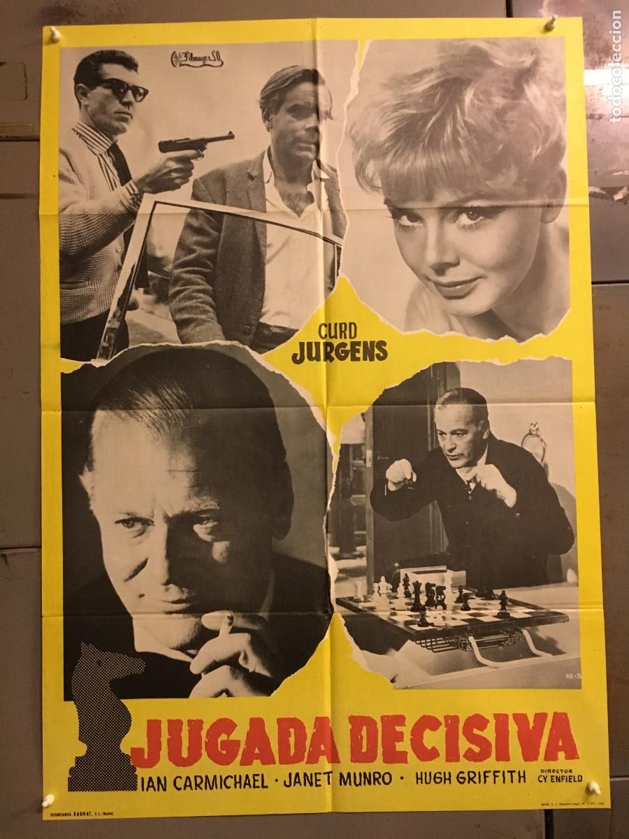 Cinema: AET86 JUGADA DECISIVA CURD JURGENS AJEDREZ POSTER ORIGINAL 70X100 ESTRENO