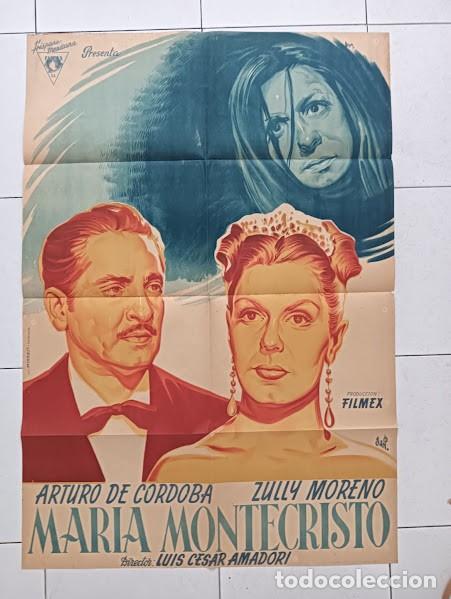 Cinema: SMP 1900 MARIA MONTECRISTO ZULLY MORENO JANO POSTER ORIGINAL 70X100 ESTRENO LITOGRAFIA