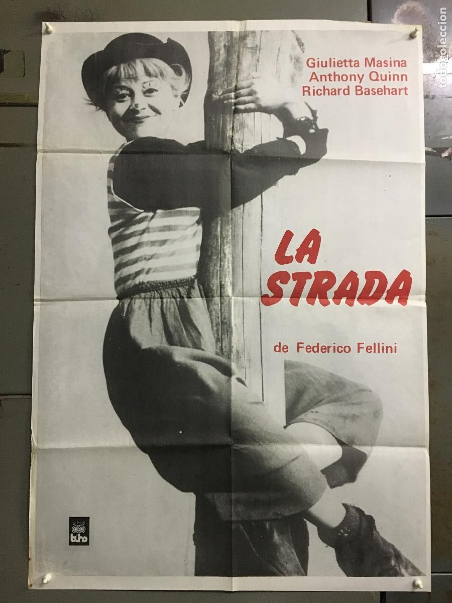 Cine: AEU07 LA STRADA FEDERICO FELLINI GIULIETTA MASINA POSTER ORIGINAL 70X100 ESPA&Ntilde;OL