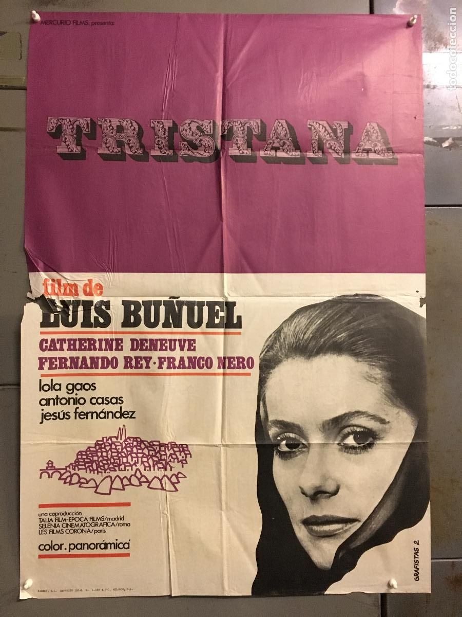 Kino: AEU11 TRISTANA LUIS BUNUEL CATHERINE DENEUVE GRAFISTAS 2 POSTER ORIGINAL 70X100 ESTRENO
