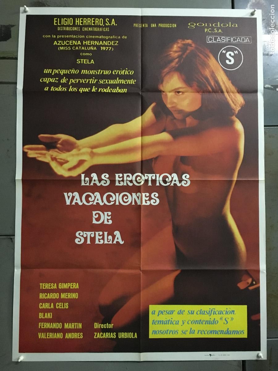 Kino: AEU29 LAS EROTICAS VACACIONES DE STELA AZUCENA HERNANDEZ POSTER ORIGINAL 70X100 ESTRENO